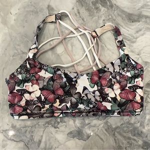 Lululemon Butterfly Free to Be Spirts Bra Size 8